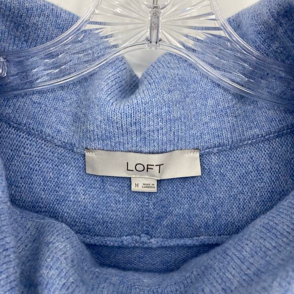 Loft Cow Neck Pullover Sweater Size Medium - Picture 4 of 6